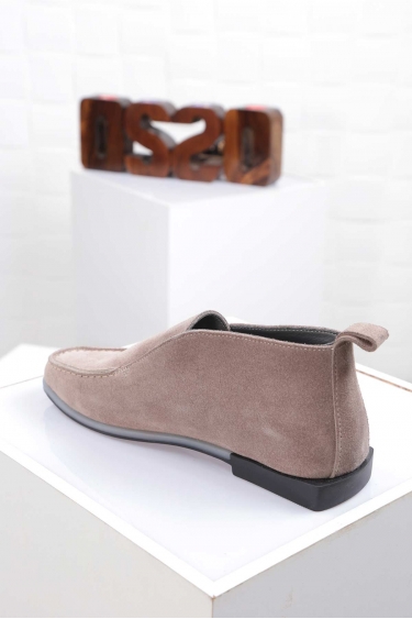 Hakiki Deri Kum Süet Kadın Kısa Bot 212209203