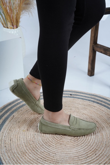 Hakiki Deri Avokado Süet Kadın Makosen Ayakkabı 221209106