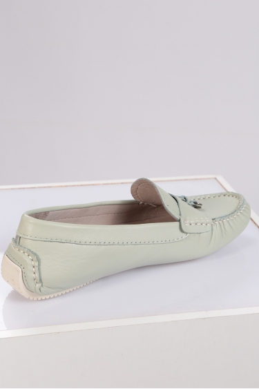 Hakiki Deri Mint Kadın Makosen Ayakkabı 221209107