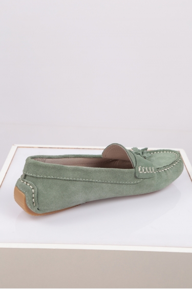 Hakiki Deri Mint Süet Kadın Makosen Ayakkabı 221209108