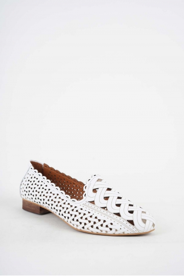 Hakiki Deri Beyaz Kadın Babet Ayakkabı 251214102