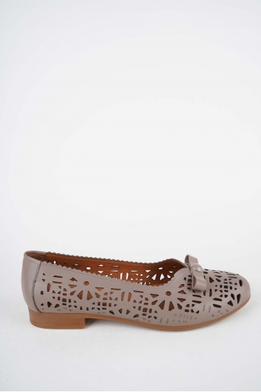 Hakiki Deri Vizon Kadın Babet Ayakkabı 261214109