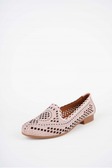 Hakiki Deri Pudra Kadın Babet Ayakkabı 261214110