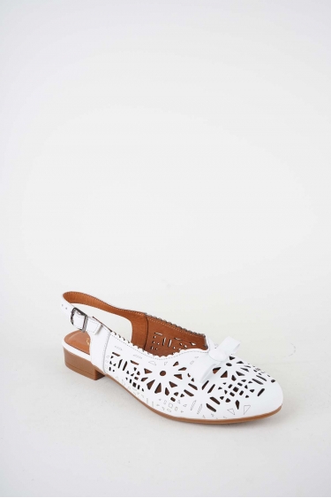 Hakiki Deri Beyaz Kadın Burun Kapalı Sandalet 261214509