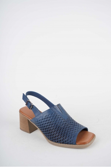 Hakiki Deri Laci Kadın Topuklu Sandalet 261215502