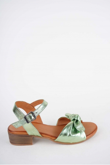 Hakiki Deri Adnan Yeşil Kadın Topuklu Sandalet 261215510