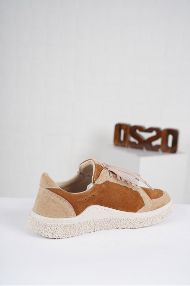 Hakiki Deri Taba-Camel Süet Kadın Spor Ayakkabı 222220101