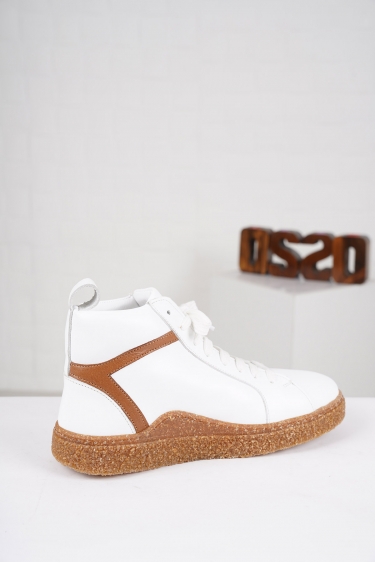 Hakiki Deri Beyaz-Taba Kadın Kısa Bot 222220207