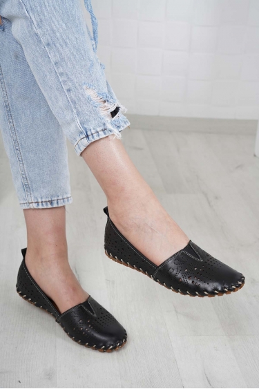 Hakiki Deri Siyah Kadın Comfort Ayakkabı 231220103