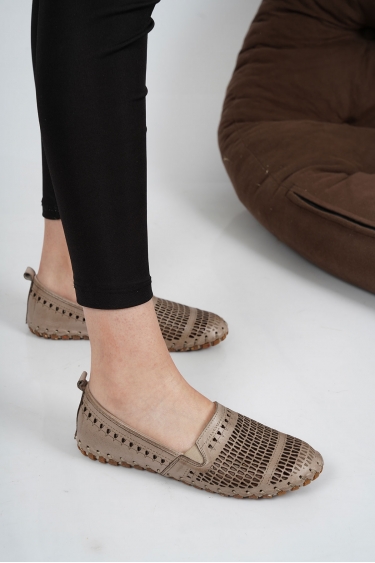 Hakiki Deri Vizon Kadın Comfort Ayakkabı 231220105