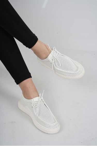 Hakiki Deri Beyaz Kadın Casual Ayakkabı 231220107