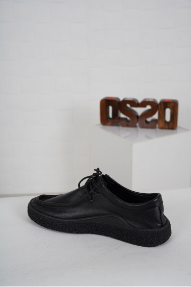 Hakiki Deri Siyah Kadın Casual Ayakkabı 231220108