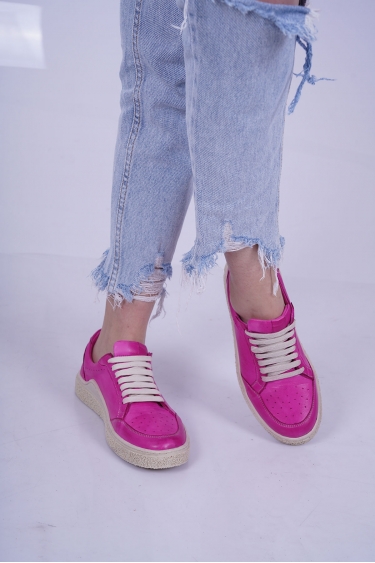Hakiki Deri Fuşya Kadın Casual Ayakkabı 231220109