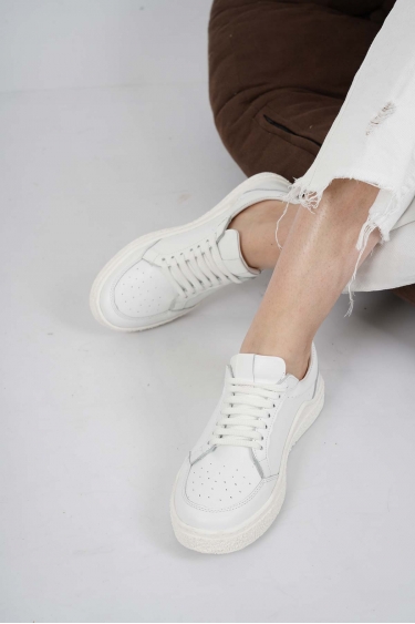 Hakiki Deri Beyaz Kadın Casual Ayakkabı 231220109