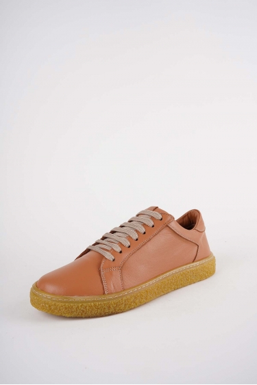 Hakiki Deri Camel Kadın Spor Ayakkabı 232220102