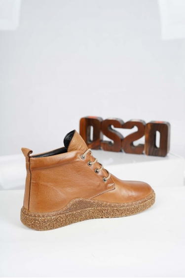 Hakiki Deri Taba Kadın Casual Bot 232220203