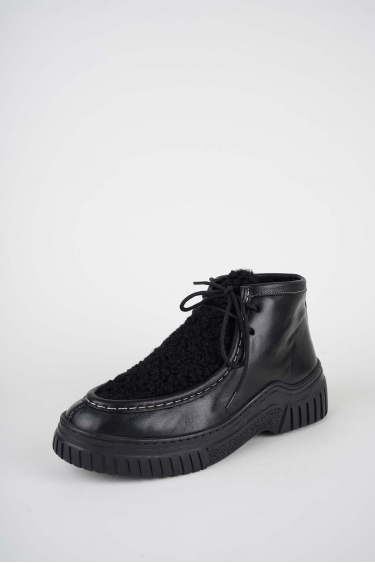 Hakiki Deri Siyah Kadın Casual Bot 242220204