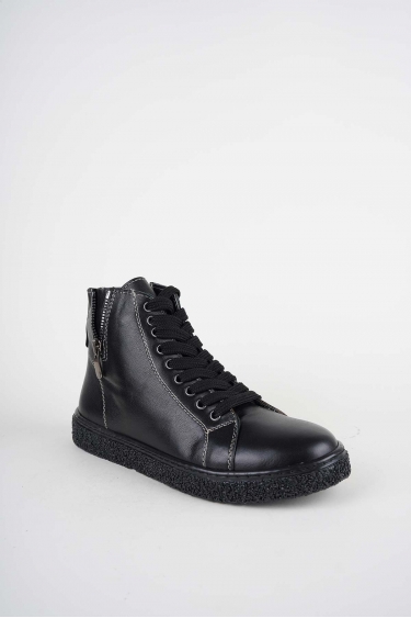 Hakiki Deri Siyah Kadın Casual Bot 242220207