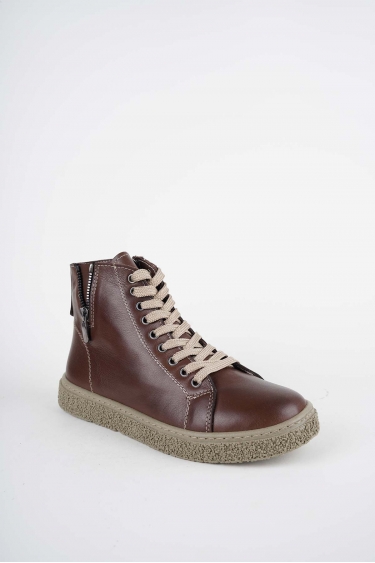 Hakiki Deri Kahve Kadın Casual Bot 242220207