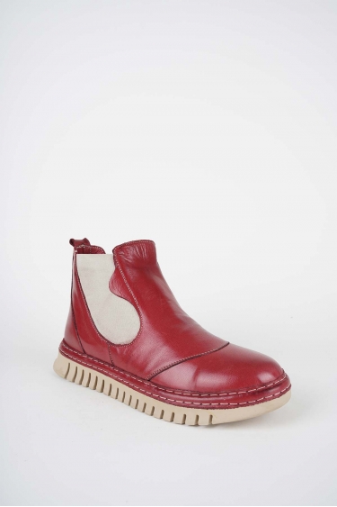 Hakiki Deri Vişne Çürüğü Kadın Casual Bot 252220201