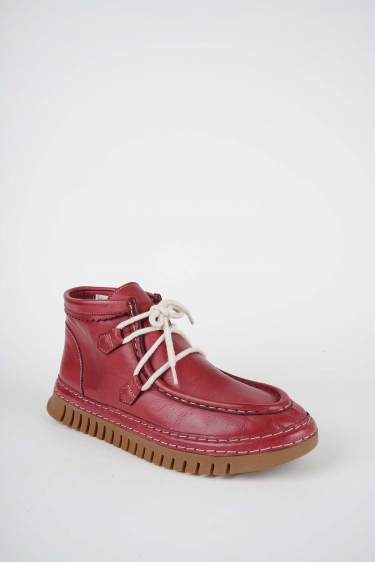 Hakiki Deri Vişne Çürüğü Kadın Casual Bot 252220202