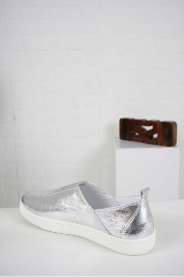 Hakiki Deri Gümüş Kadın Casual Ayakkabı 241225102