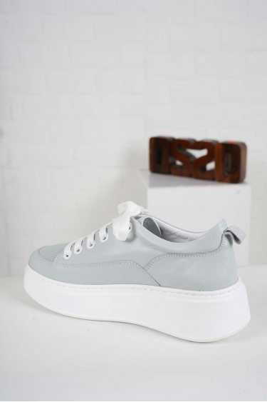 Hakiki Deri Gri Kadın Casual Ayakkabı 241225106