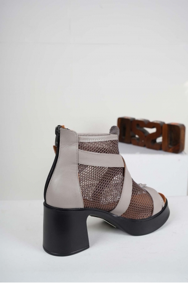 Hakiki Deri Vizon Kadın Topuklu Sandalet 241229517