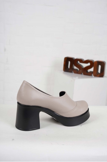 Hakiki Deri Vizon Kadın Topuklu Ayakkabı 242229101