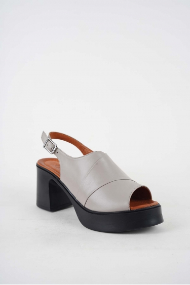 Hakiki Deri Vizon Kadın Topuklu Sandalet 251229501