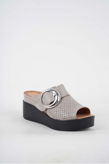 Hakiki Deri Vizon Kadın Dolgu Topuk Terlik 251229603