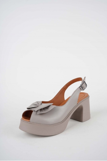 Hakiki Deri Vizon Kadın Topuklu Sandalet 261229503