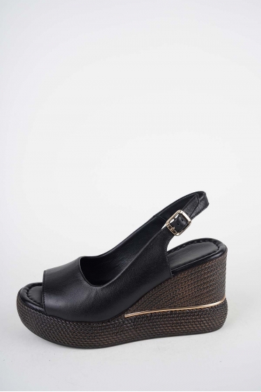 Hakiki Deri Yok Kadın Dolgu Topuklu Sandalet 261504Z503