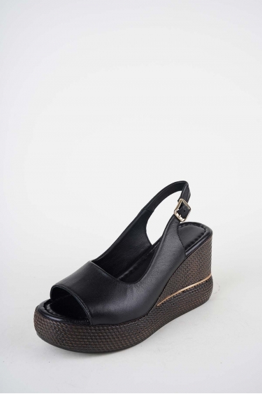 Hakiki Deri Yok Kadın Dolgu Topuklu Sandalet 261504Z503
