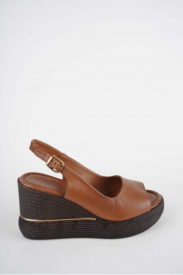 Hakiki Deri Yok Kadın Dolgu Topuklu Sandalet 261504Z503