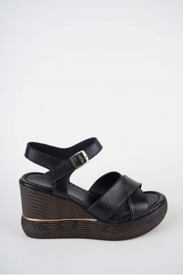 Hakiki Deri Yok Kadın Dolgu Topuklu Sandalet 261504Z504