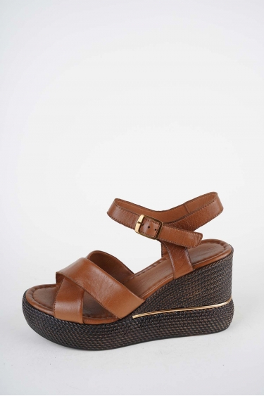 Hakiki Deri Yok Kadın Dolgu Topuklu Sandalet 261504Z504