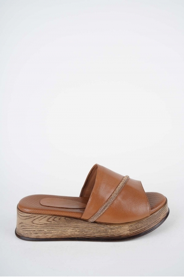 Hakiki Deri Yok Kadın Dolgu Topuklu Terlik 261504Z608