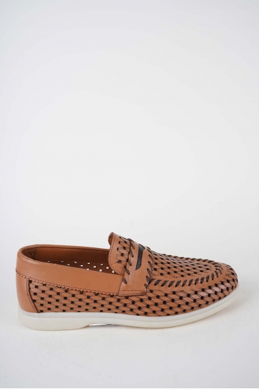 Hakiki Deri Taba Kadın Makosen Ayakkabı 261507Z102