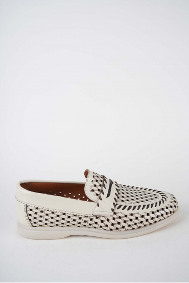 Hakiki Deri Bej Kadın Makosen Ayakkabı 261507Z102