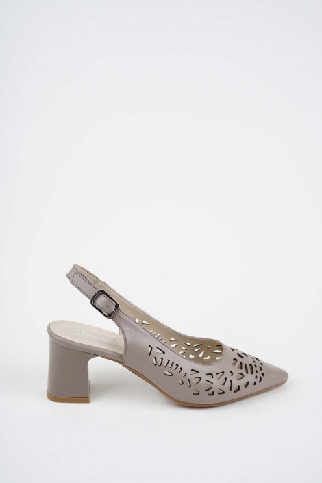 Hakiki Deri Vizon Kadın Topuklu Sandalet 261105502