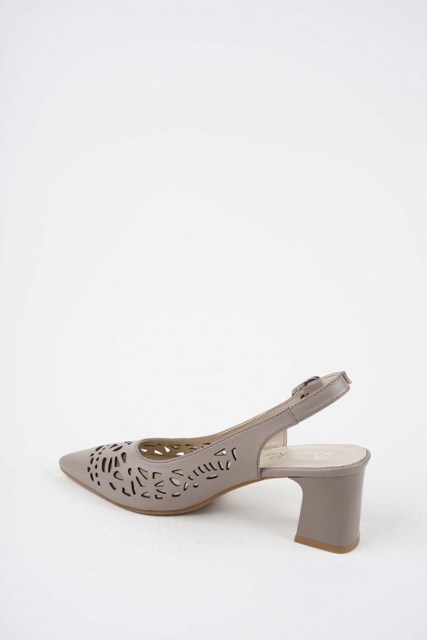 Hakiki Deri Vizon Kadın Topuklu Sandalet 261105502