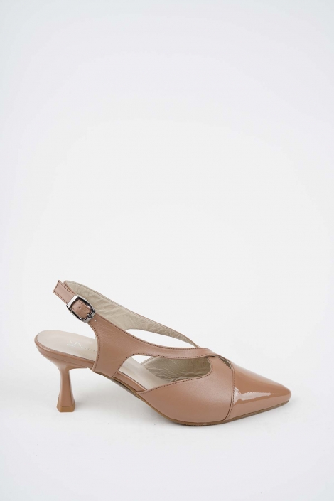 Hakiki Deri Nohut Rugan-Nohut Kadın Topuklu Sandalet 261105505