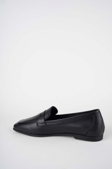 Hakiki Deri Siyah Kadın Babet Ayakkabı 251108103