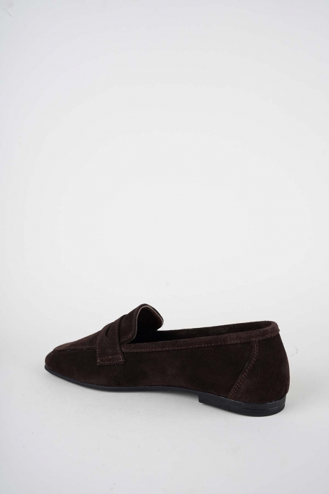 Hakiki Deri Kahve Süet Kadın Babet Ayakkabı 251108103