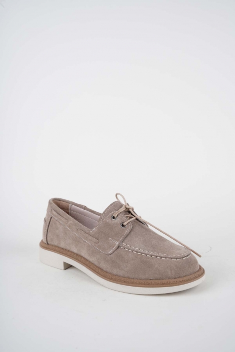 Hakiki Deri Vizon Süet Kadın Casual Ayakkabı 261108100