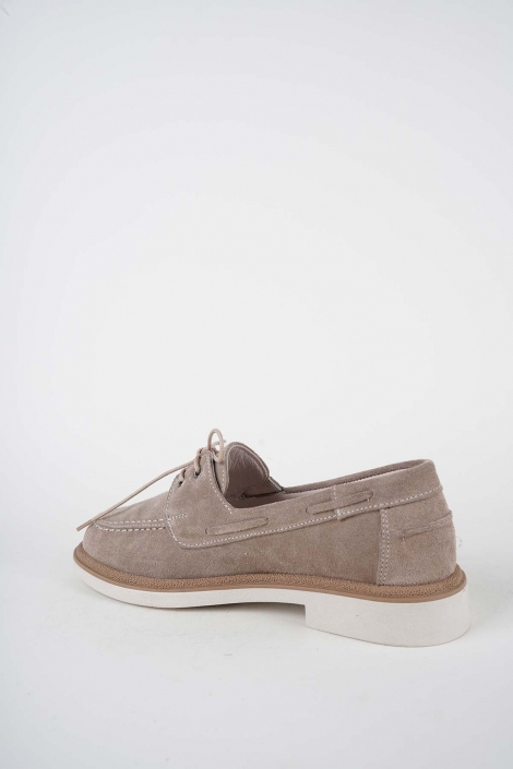 Hakiki Deri Vizon Süet Kadın Casual Ayakkabı 261108100