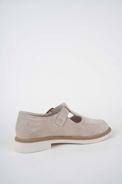 Hakiki Deri Bej Süet Kadın Casual Ayakkabı 261108101