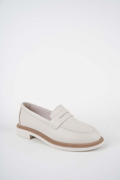 Hakiki Deri Bej Kadın Casual Ayakkabı 261108102