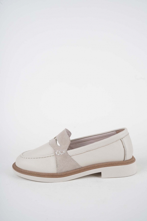 Hakiki Deri Bej Kadın Casual Ayakkabı 261108103